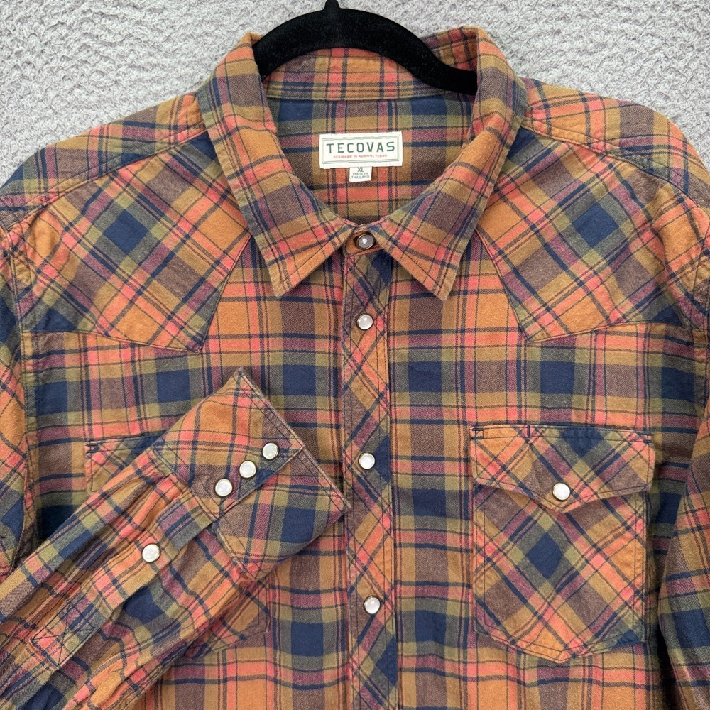 Tecovas Shirt Mens XL Pearl Snap Western Cowboy Ranch Rugged Workwear Texas
